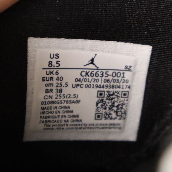 Women Black & Grey Jordan 6 Retro Tech Chrome 2020 - CK6635-001 - Size 8.5 - Picture 8 of 8